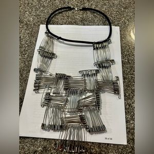 Safety pin necklace
